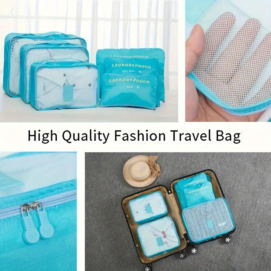 6 個トラベルオーガナイザー保存袋ポータブル旅行スーツケース - Travel Accessories Bag For Women のレビューと価格