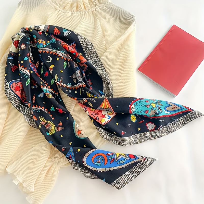 エレガントな女性用ポリエステルファッションスカーフ、装飾プリ - Travel Accessories Gifts For Women のレビューと価格