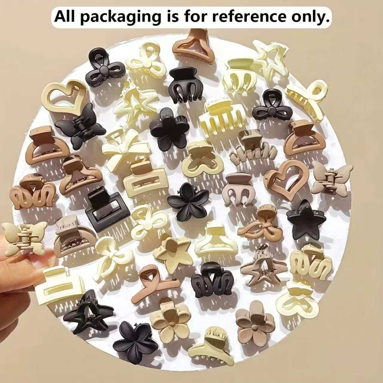 10/20/30個入りベージュミックスパック小さなクリップ、 - Travel Accessories Gifts For Women のレビューと価格