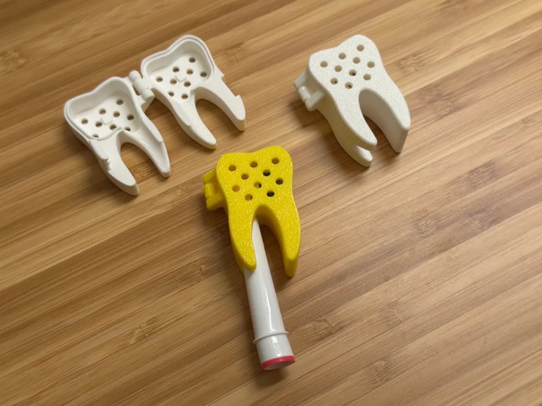 3D プリントされたかわいい歯の形の保護カバー オーラル B - Travel Accessories To 3D Print のレビューと価格