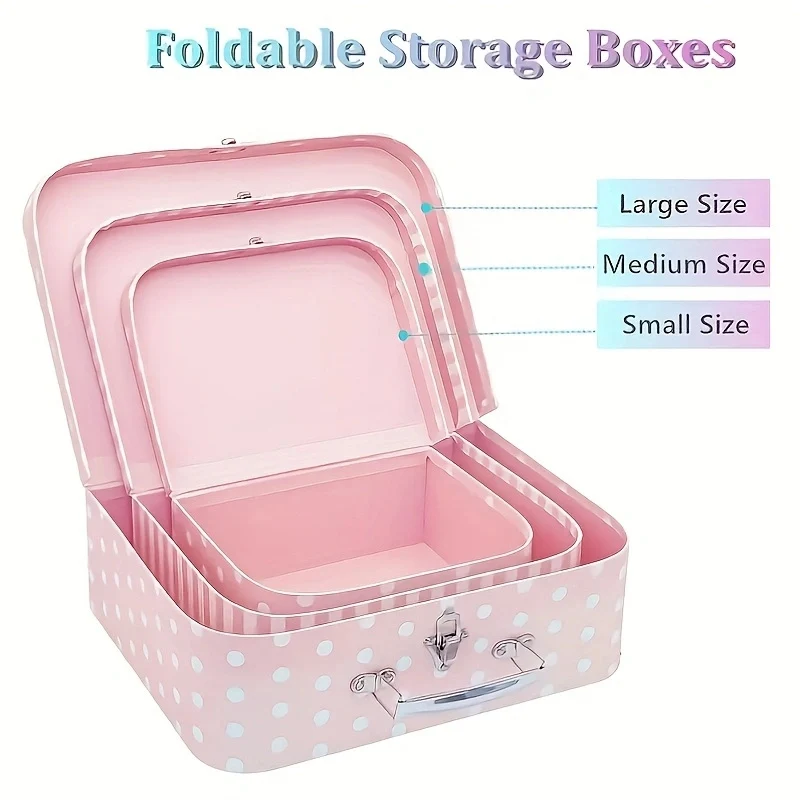 3個セット ヴィンテージ風 段ボールギフトボックス - 水玉 - Travel.Accessories News のレビューと価格