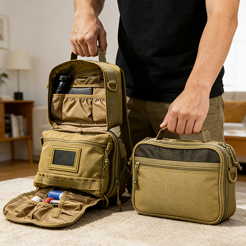 戦術的な多目的ユーティリティ収納バッグ大容量トイレタリーバッ - Travel Accessories And Gadgets のレビューと価格