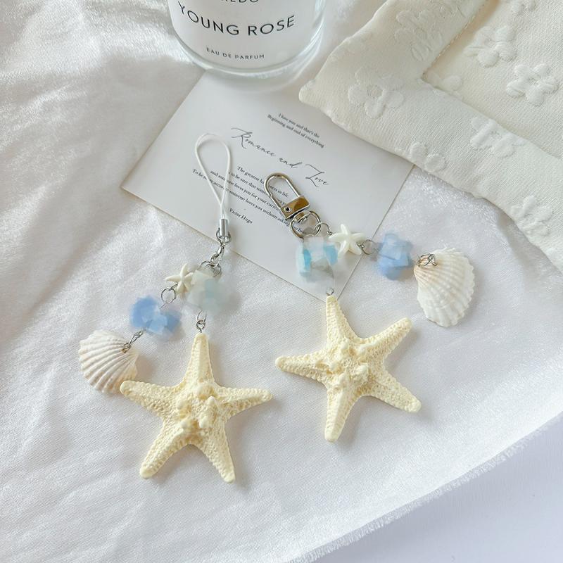 クリエイティブな貝殻キーホルダー、ヒトデバッグペンダント、女 - Travel Accessories Gifts For Women のレビューと価格