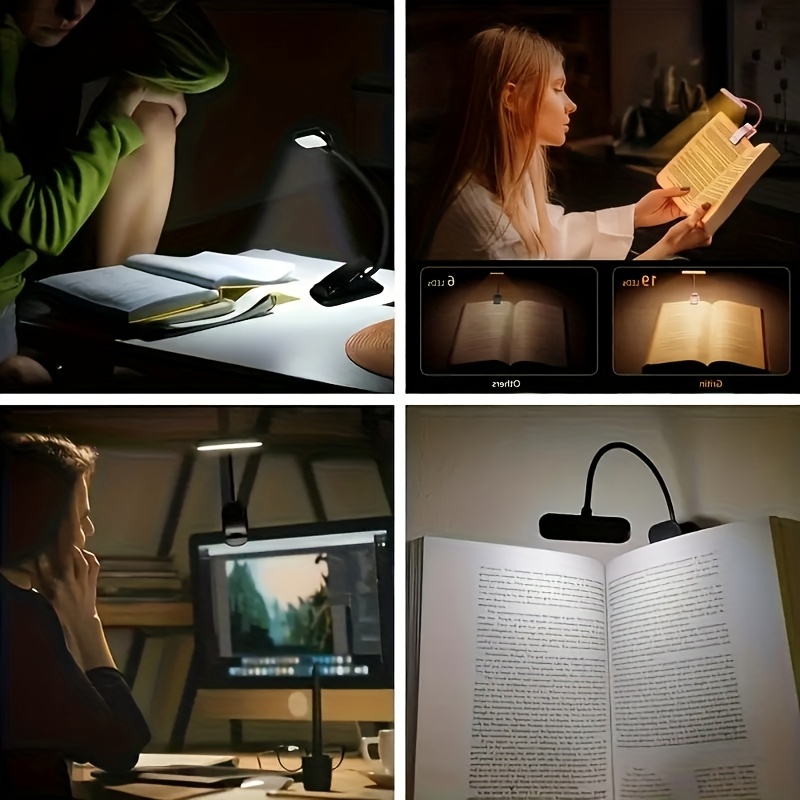 ポータブルクリップ式ブックライト、3色温度テーブルライト、U - Book Light Flexible のレビューと価格
