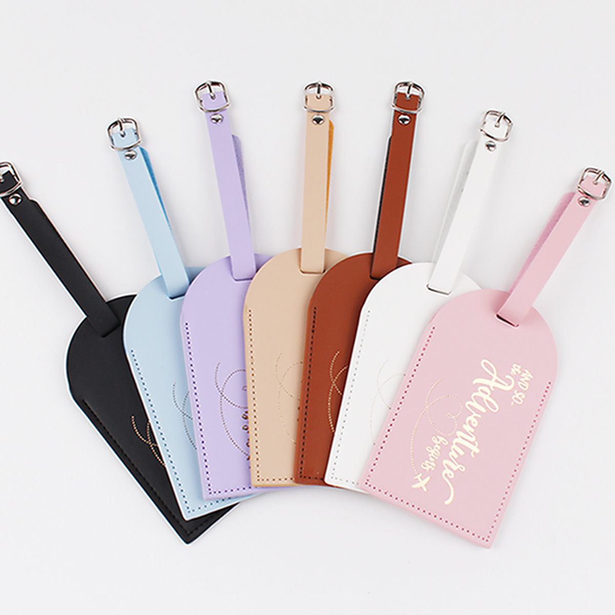 1PC 女性男性 Pu レザー荷物タグスーツケースラベル手荷 - Travel Accessories Bag For Women のレビューと価格