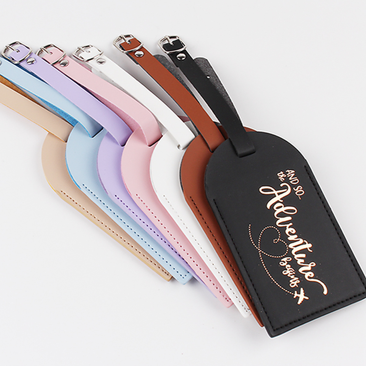 1PC 女性男性 Pu レザー荷物タグスーツケースラベル手荷 - Travel Accessories Bag For Women のレビューと価格