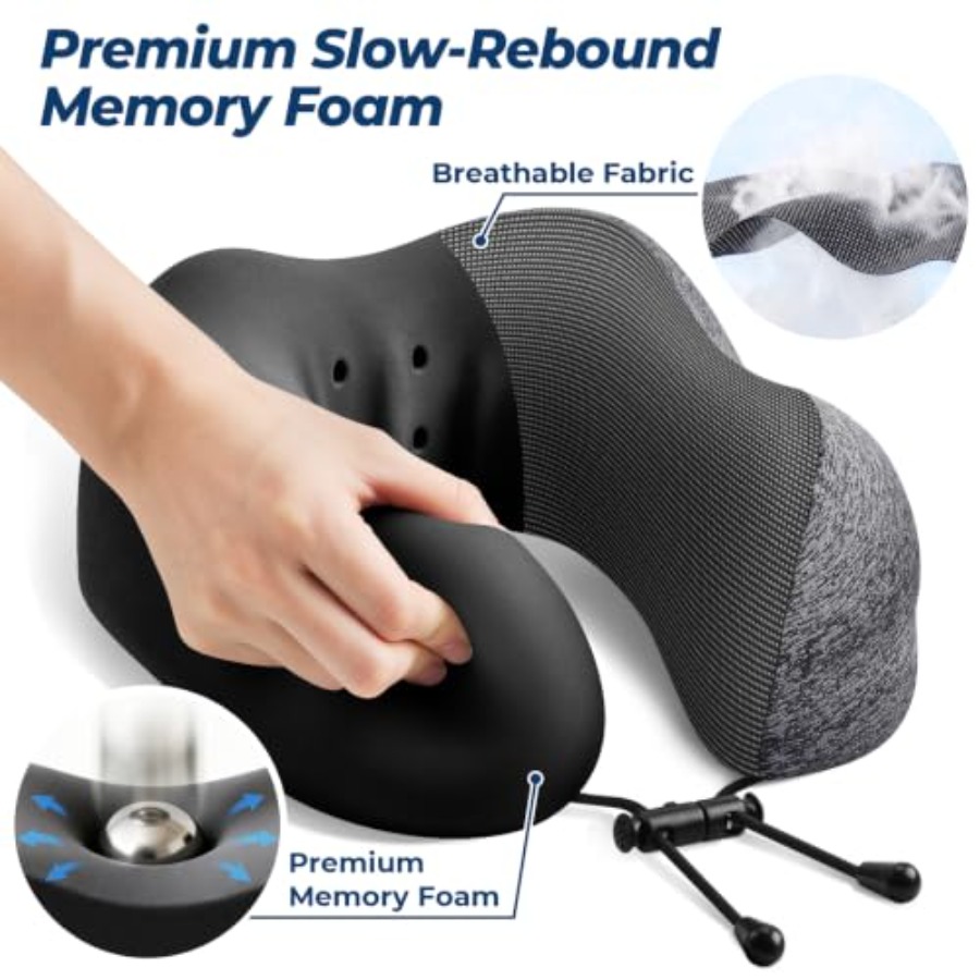 旅行用枕、飛行機用睡眠枕、ネックピロー、メモリーフォームネッ - Earplug Set Foam のレビューと価格