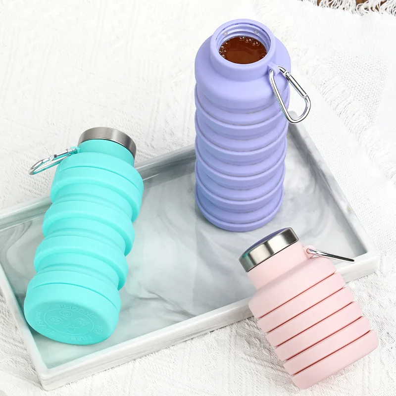 折りたたみ式ウォーターボトル、再利用可能なBPAフリーシリコ - Water Bottle Collapsible のレビューと価格