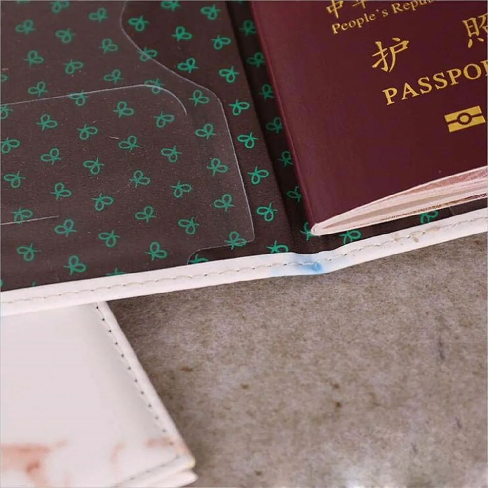 女性男性パスポートカバー Pu レザー大理石スタイル旅行 I - Travel Accessories Bag For Women のレビューと価格