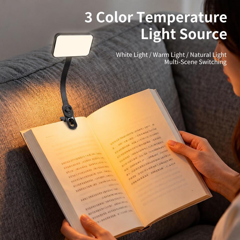LEDクリップ式読書灯 3色モード 360度フレキシブルデス - Book Light Flexible のレビューと価格