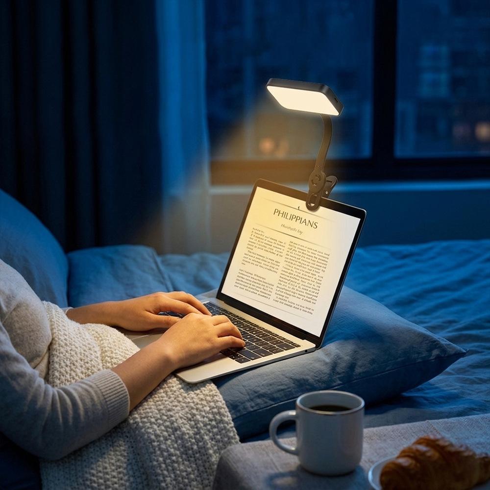 LEDクリップ式読書灯 3色モード 360度フレキシブルデス - Book Light Flexible のレビューと価格