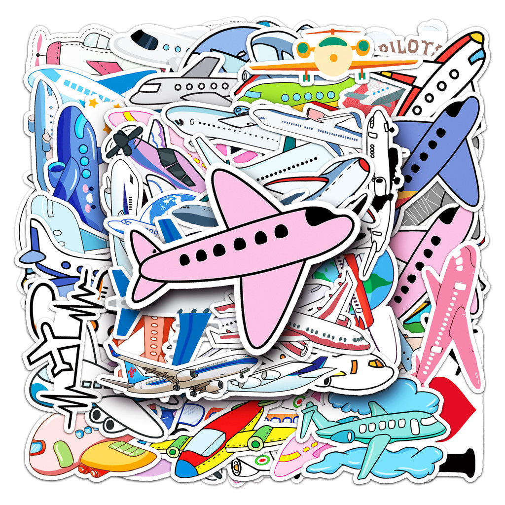 50 枚の魅力的な飛行機デカール - 旅行愛好家、テック ガ - Travel Accessories And Gadgets のレビューと価格