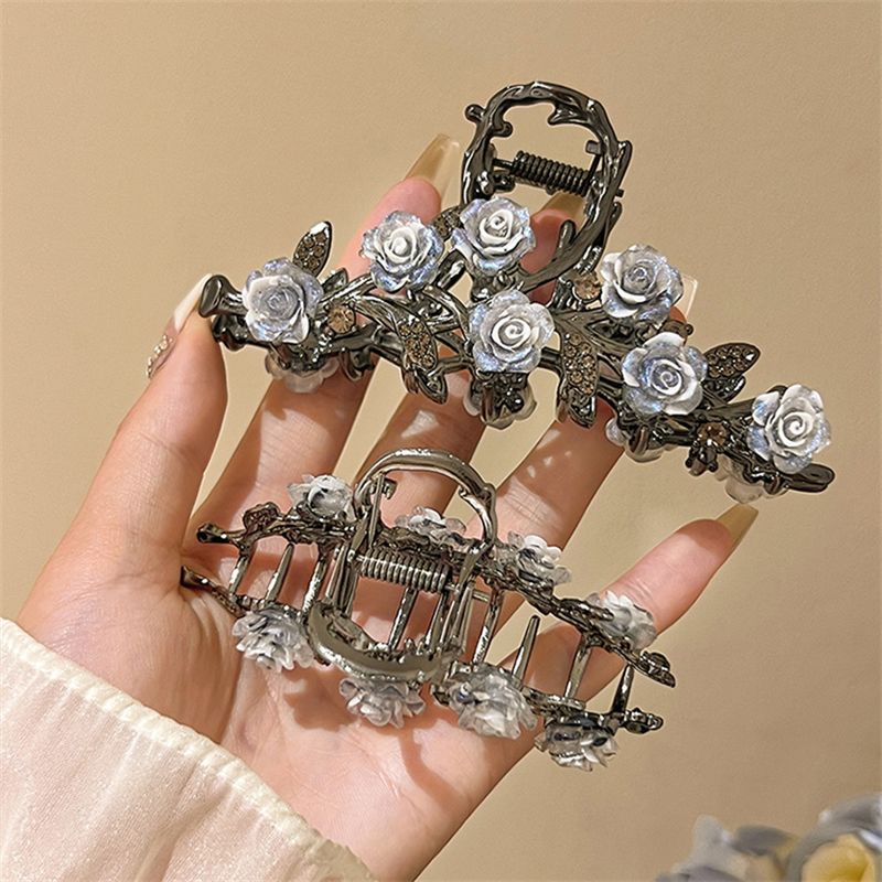 新しい中国風水墨画バラヘアクリップ、女性用、後頭部お団子クリ - Travel Accessories Bunnings のレビューと価格