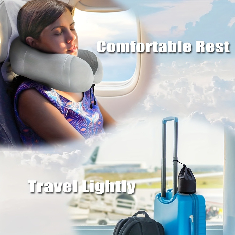 旅行用枕、飛行機睡眠用旅行枕、メモリーフォームネックピローセ - Earplug Set Foam のレビューと価格